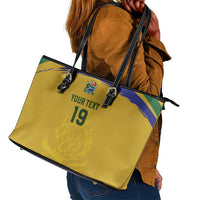 Custom South Africa Football Leather Tote Bag Road To Champions Dream - Wonder Print Shop