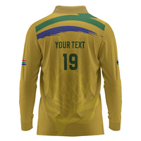 Custom South Africa Football Long Sleeve Polo Shirt Road To Champions Dream - Wonder Print Shop