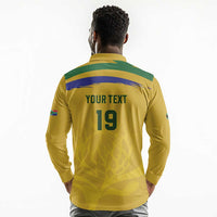 Custom South Africa Football Long Sleeve Polo Shirt Road To Champions Dream - Wonder Print Shop