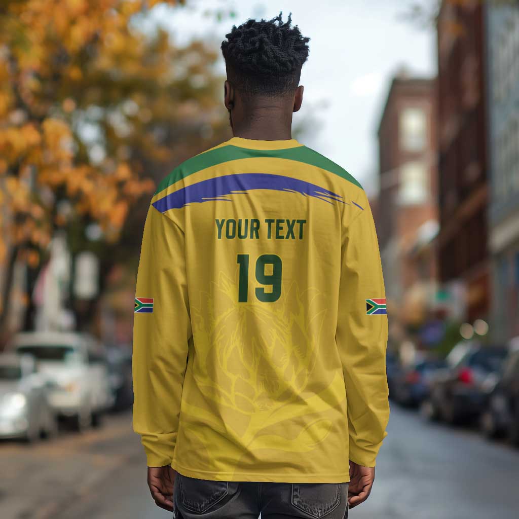 Custom South Africa Football Long Sleeve Shirt Road To Champions Dream - Wonder Print Shop