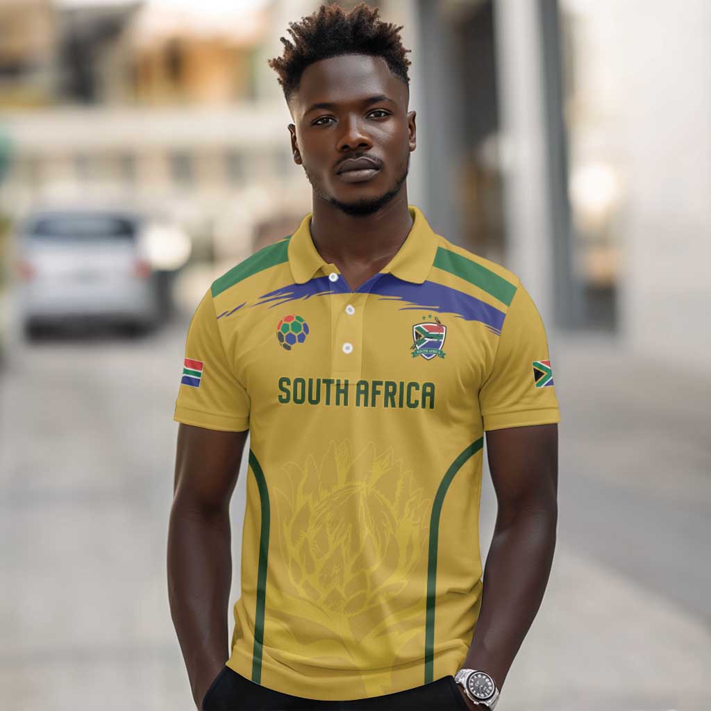 Custom South Africa Football Polo Shirt Road To Champions Dream LT19