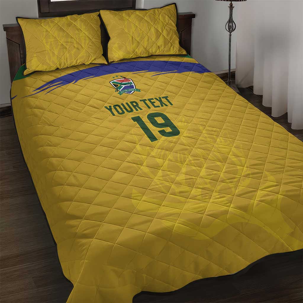 Custom South Africa Football Quilt Bed Set Road To Champions Dream - Wonder Print Shop
