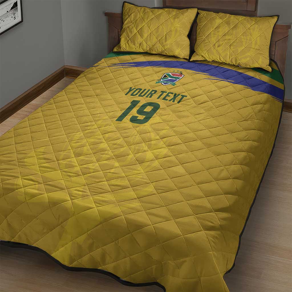 Custom South Africa Football Quilt Bed Set Road To Champions Dream - Wonder Print Shop