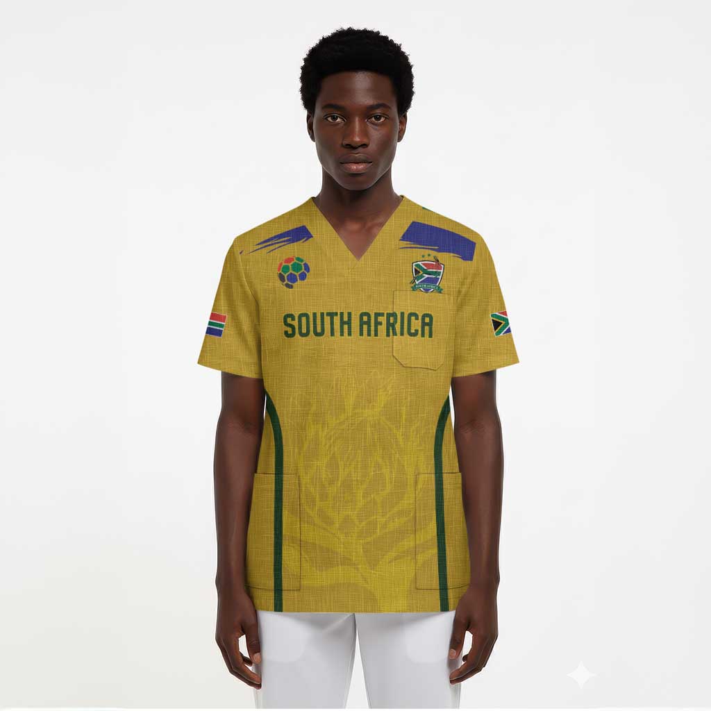 Custom South Africa Football Scrub Top Road To Champions Dream - Wonder Print Shop