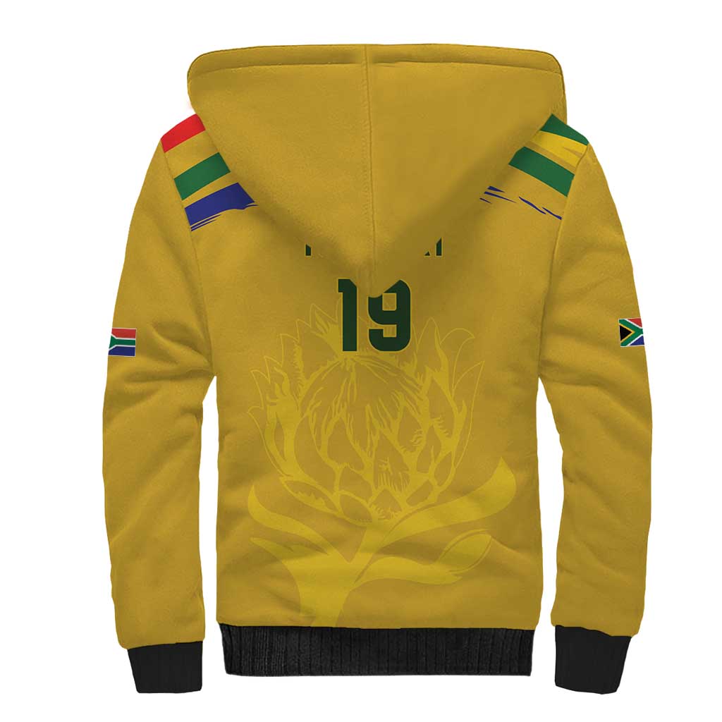 Custom South Africa Football Sherpa Hoodie Road To Champions Dream - Wonder Print Shop
