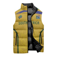 Custom South Africa Football Sleeveless Puffer Jacket Road To Champions Dream - Wonder Print Shop
