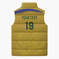 Custom South Africa Football Sleeveless Puffer Jacket Road To Champions Dream - Wonder Print Shop