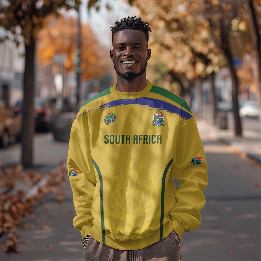 Custom South Africa Football Sweatshirt Road To Champions Dream - Wonder Print Shop