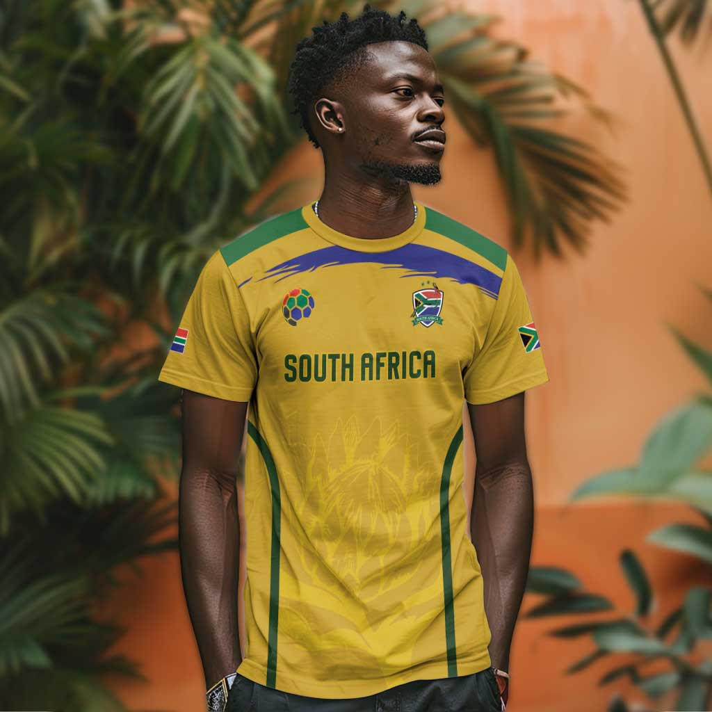 Custom South Africa Football T shirt Road To Champions Dream LT19