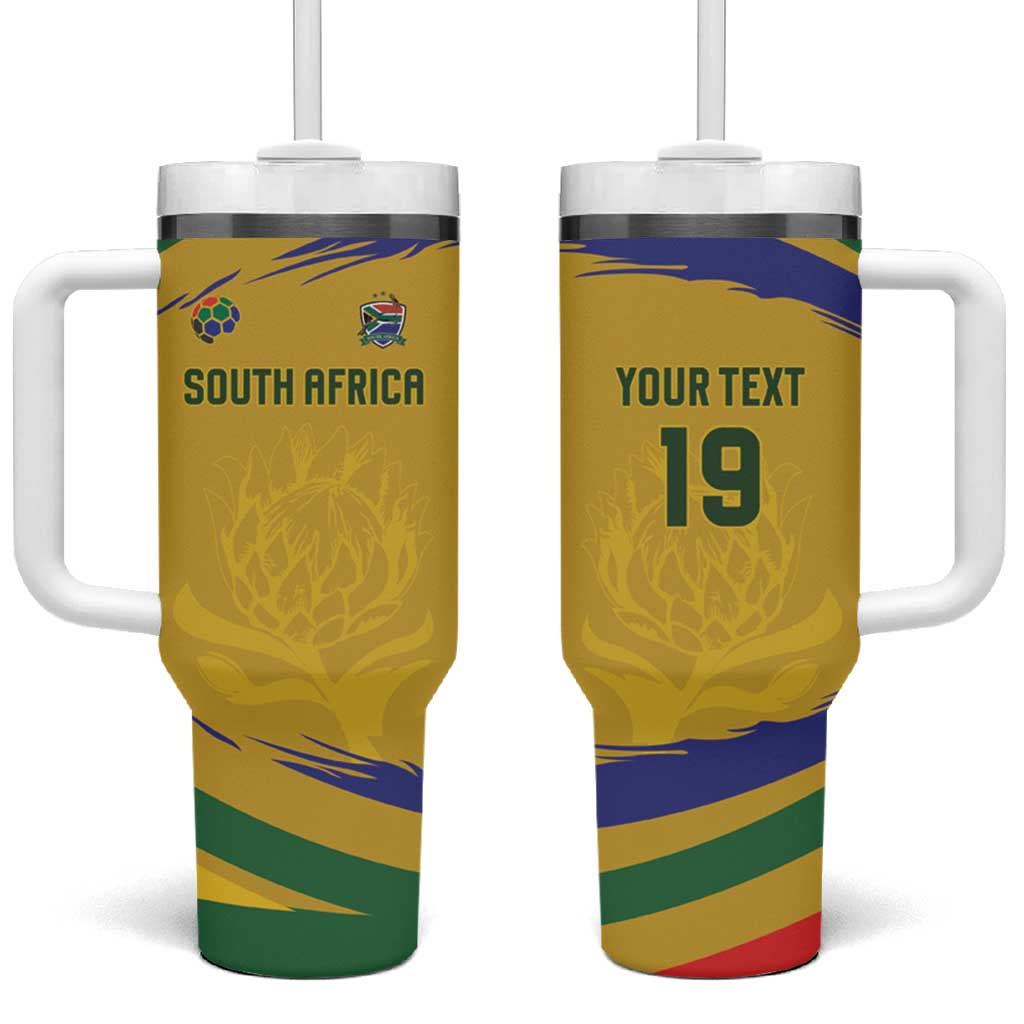 Custom South Africa Football Tumbler With Handle Road To Champions Dream - Wonder Print Shop