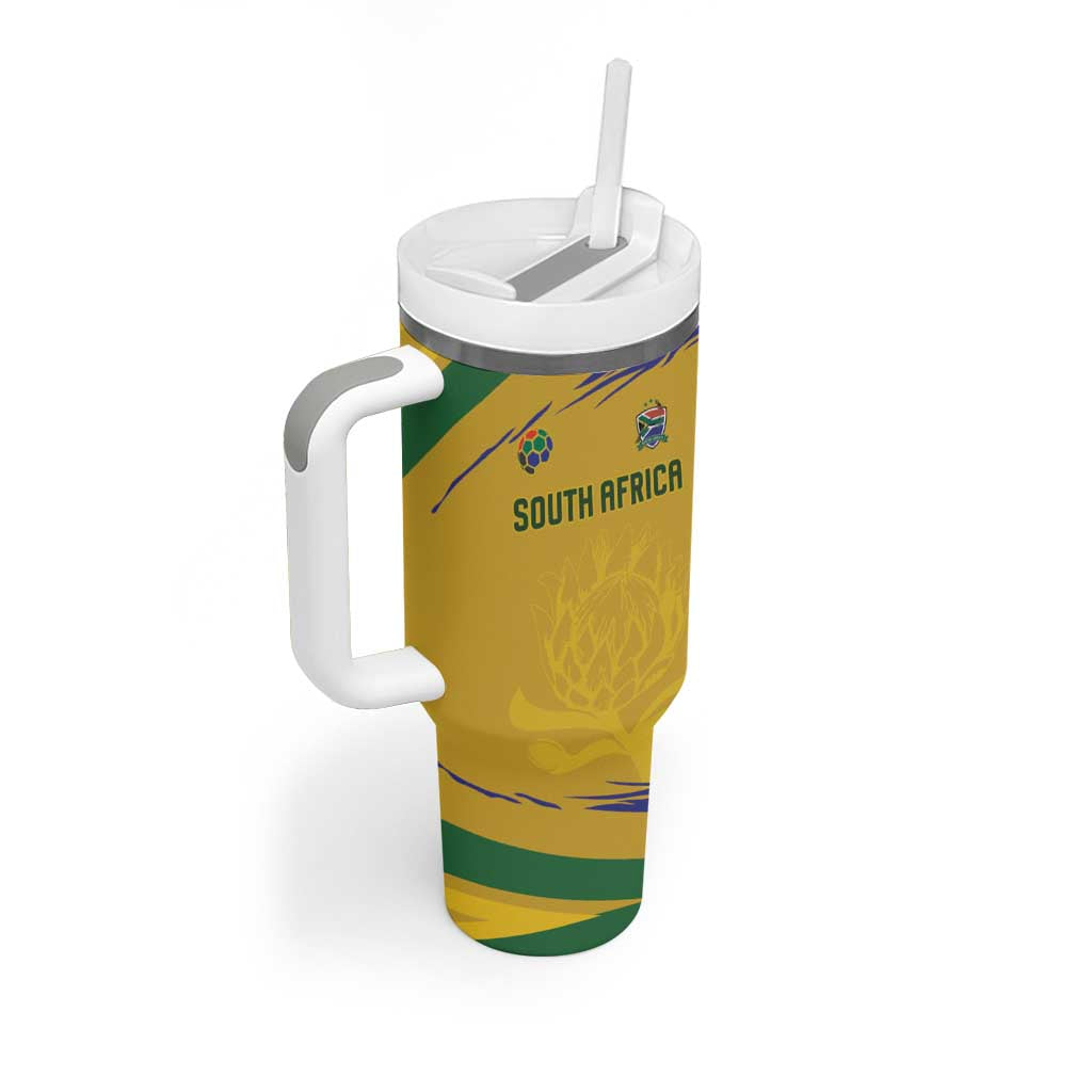 Custom South Africa Football Tumbler With Handle Road To Champions Dream - Wonder Print Shop