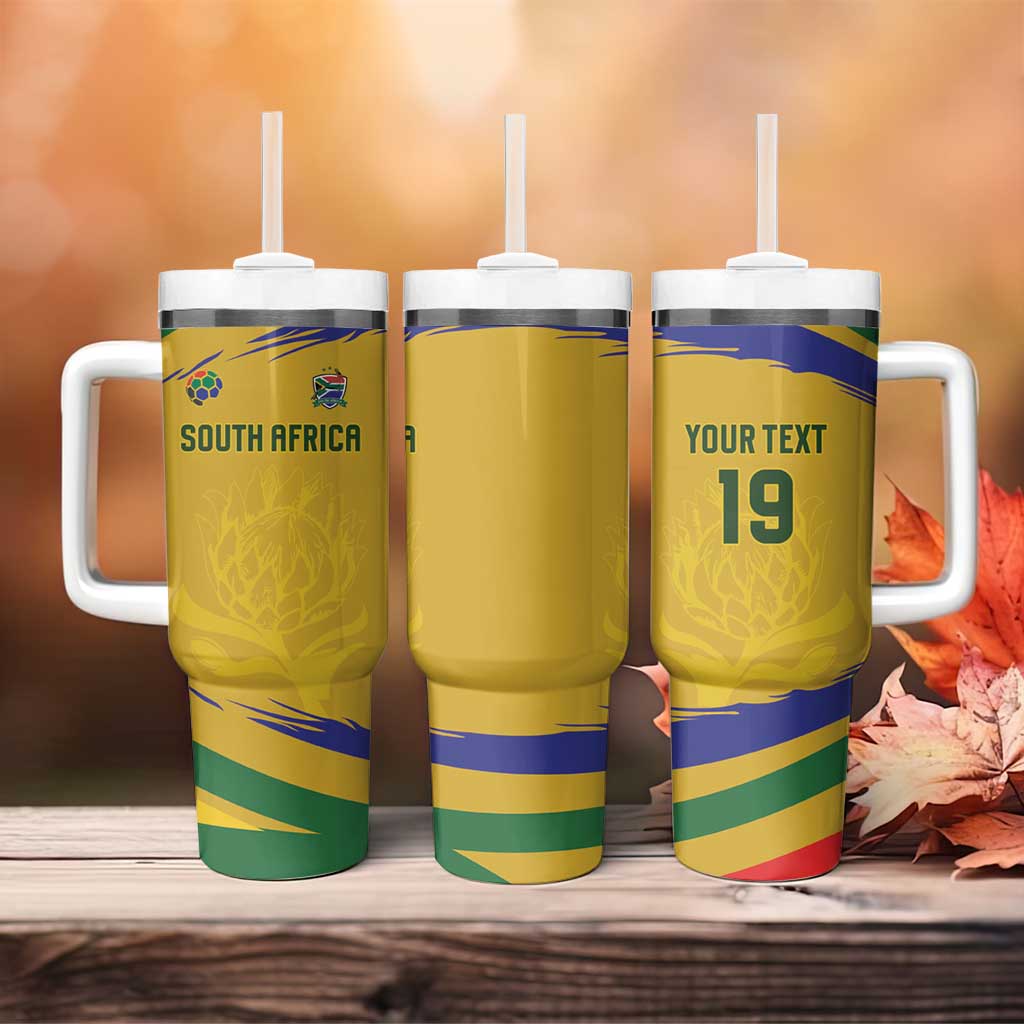 Custom South Africa Football Tumbler With Handle Road To Champions Dream - Wonder Print Shop