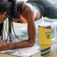 Custom South Africa Football Tumbler With Handle Road To Champions Dream - Wonder Print Shop