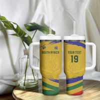 Custom South Africa Football Tumbler With Handle Road To Champions Dream - Wonder Print Shop