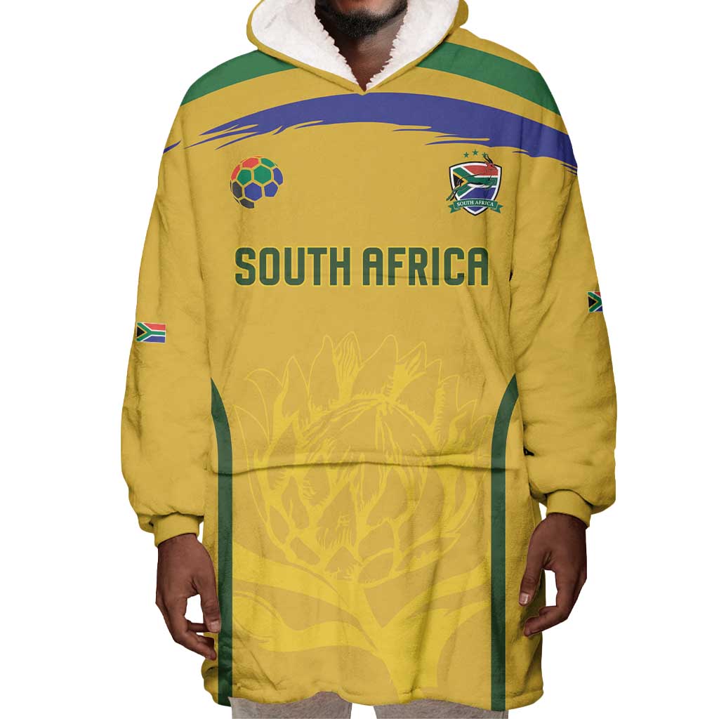 Custom South Africa Football Wearable Blanket Hoodie Road To Champions Dream - Wonder Print Shop