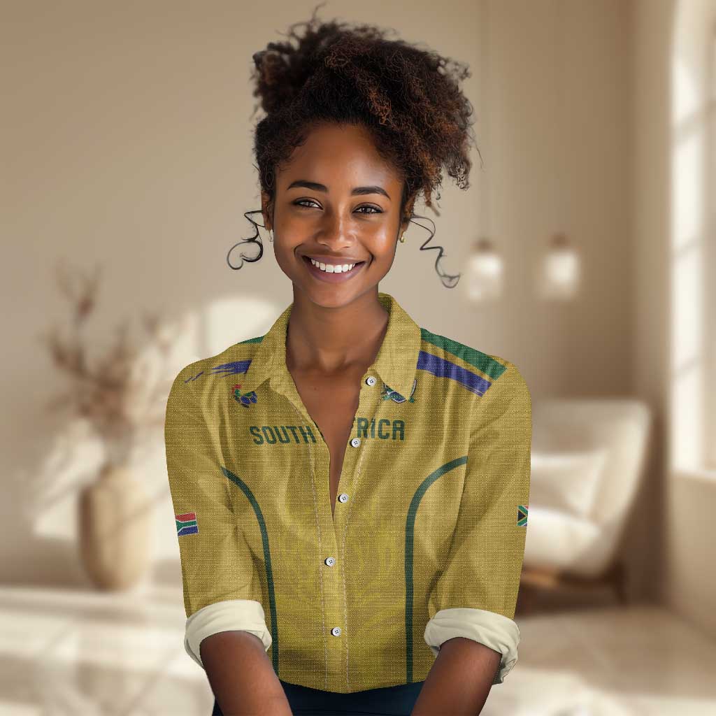 Custom South Africa Football Women Casual Shirt Road To Champions Dream - Wonder Print Shop