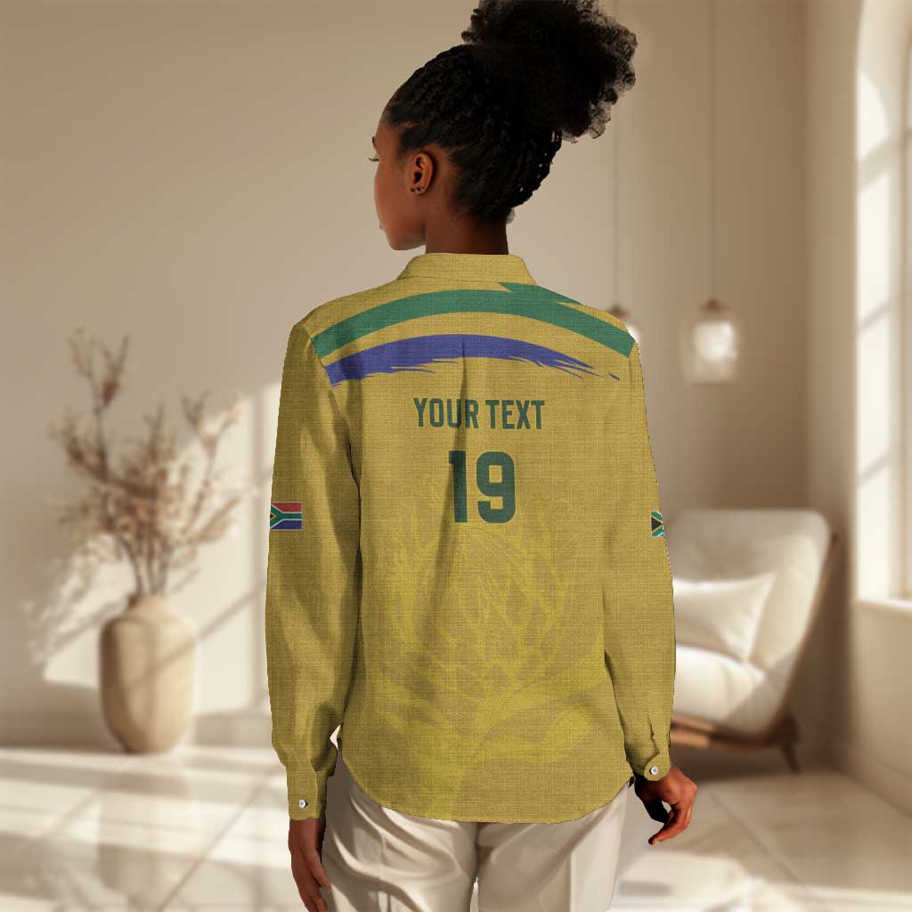 Custom South Africa Football Women Casual Shirt Road To Champions Dream - Wonder Print Shop