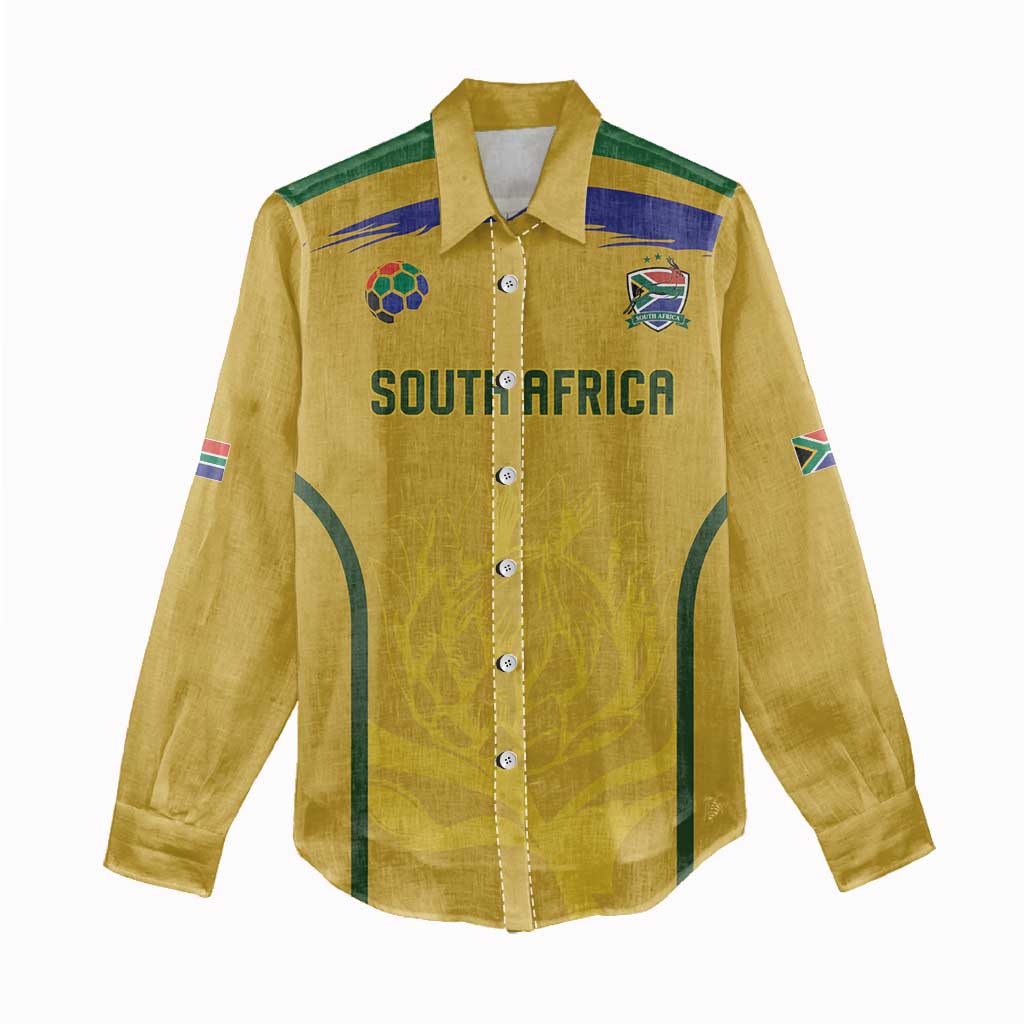 Custom South Africa Football Women Casual Shirt Road To Champions Dream - Wonder Print Shop