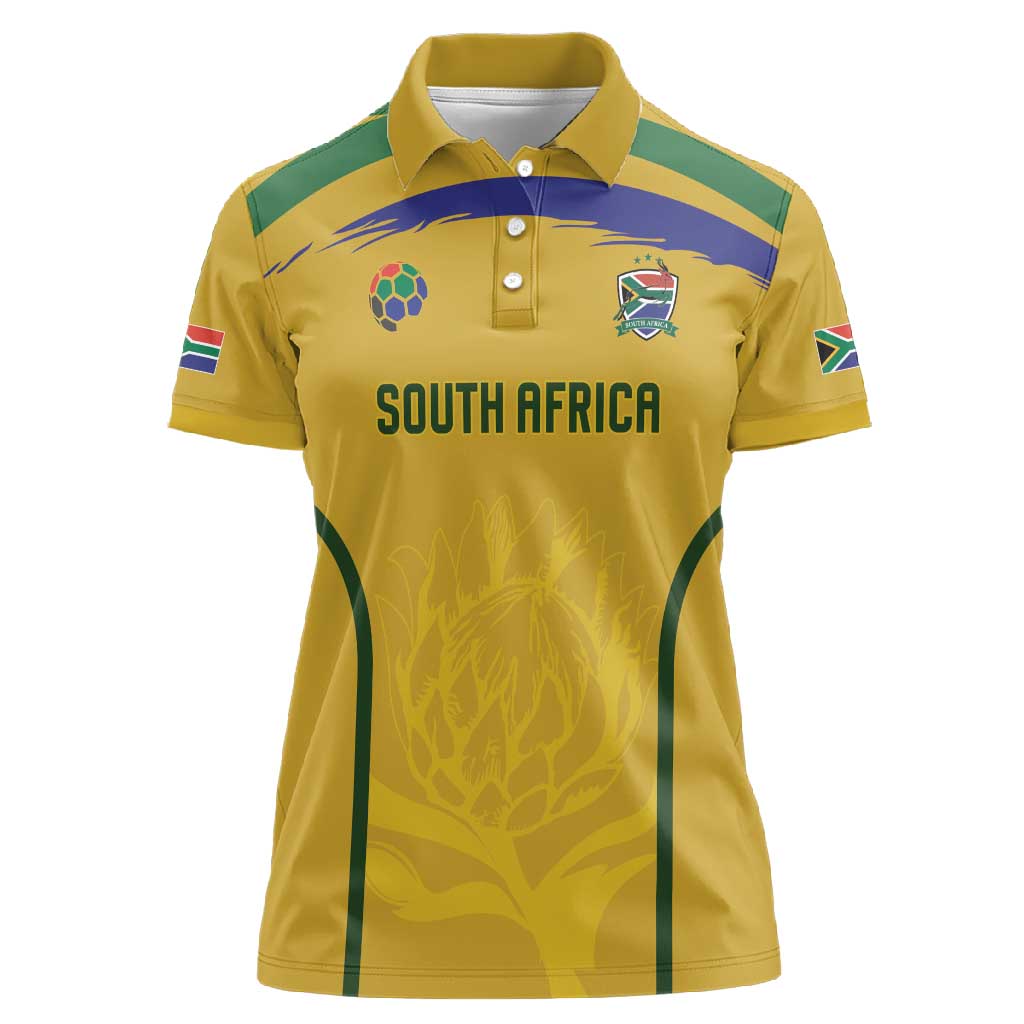 Custom South Africa Football Women Polo Shirt Road To Champions Dream LT19