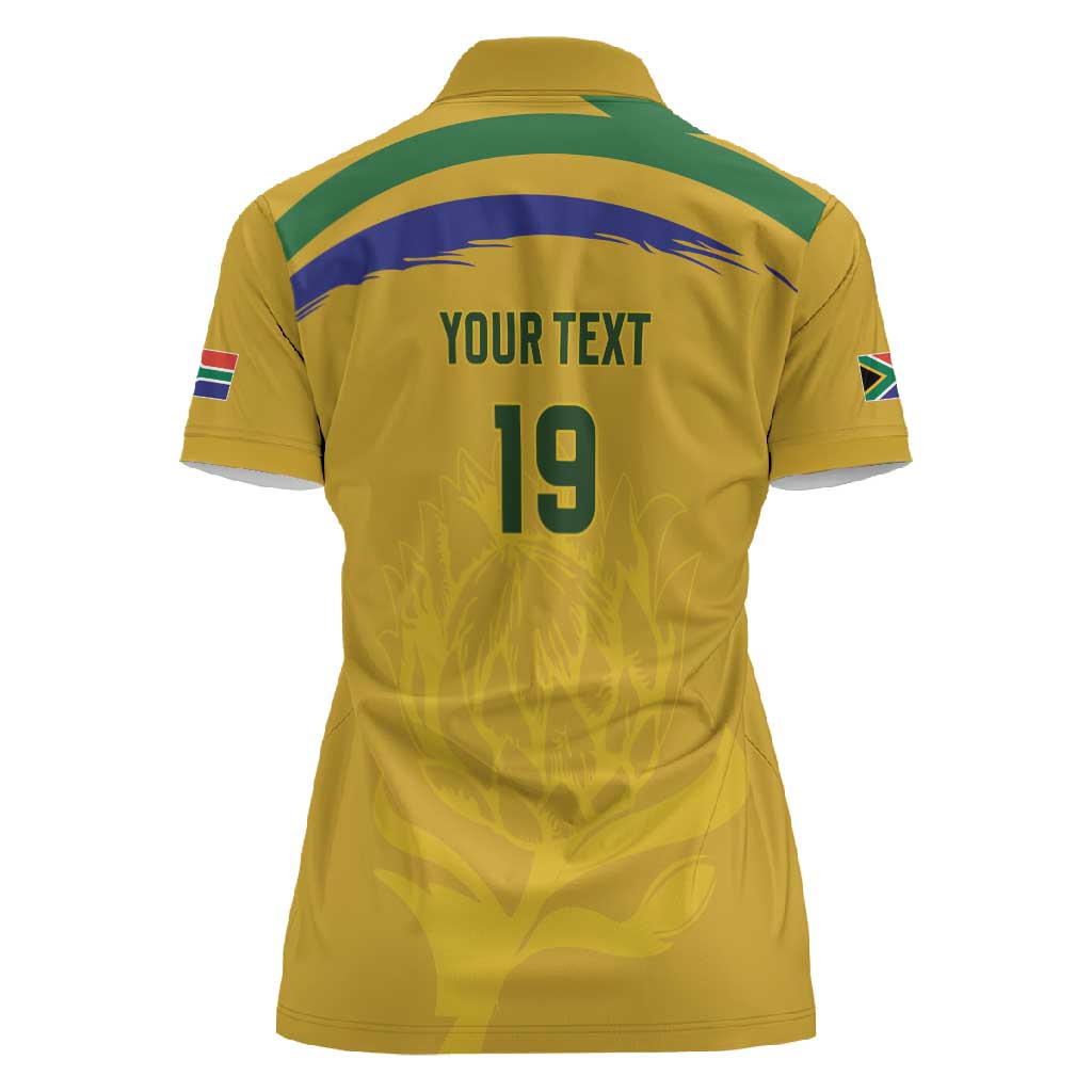 Custom South Africa Football Women Polo Shirt Road To Champions Dream LT19