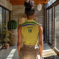Custom South Africa Football Women Sleeveless Polo Shirt Road To Champions Dream - Wonder Print Shop