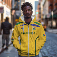 Custom South Africa Football Zip Hoodie Road To Champions Dream - Wonder Print Shop