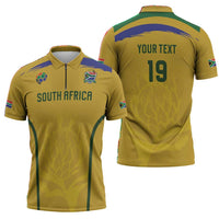 Custom South Africa Football Zipper Polo Shirt Road To Champions Dream - Wonder Print Shop