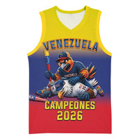 Custom Venezuela Baseball Campeones 2026 Basketball Jersey Turpial Mascot Champion Pride