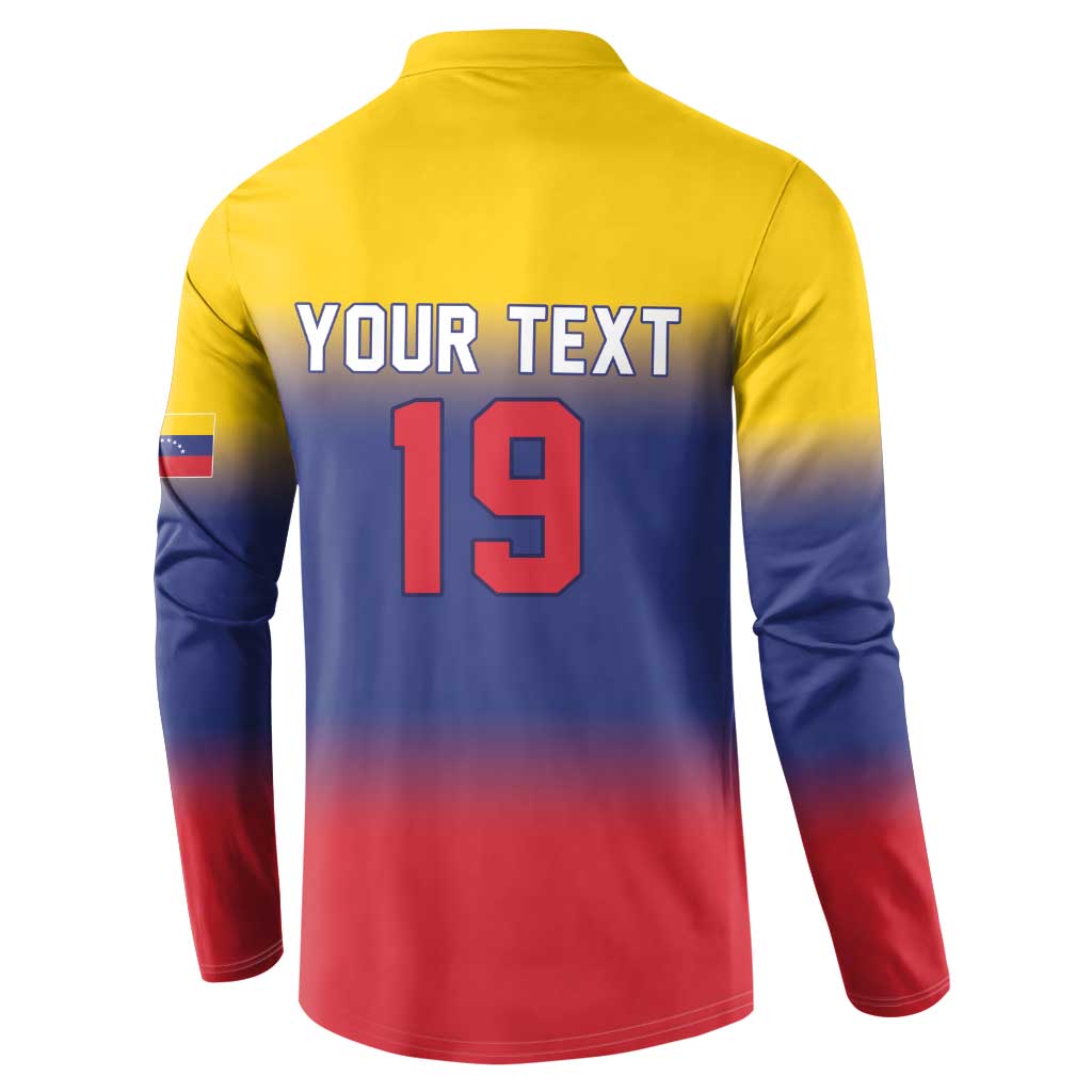 Custom Venezuela Baseball Campeones 2026 Button Sweatshirt Turpial Mascot Champion Pride