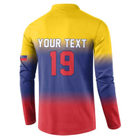 Custom Venezuela Baseball Campeones 2026 Button Sweatshirt Turpial Mascot Champion Pride