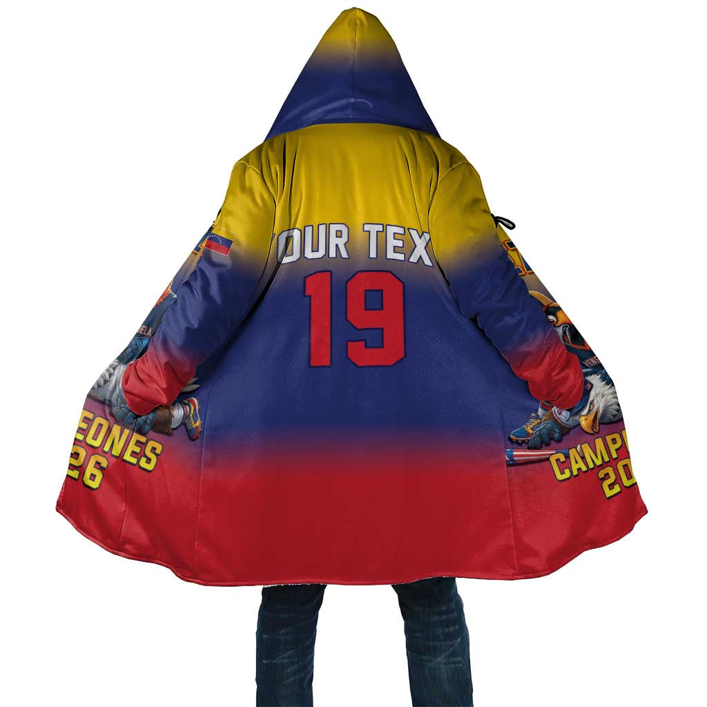 Custom Venezuela Baseball Campeones 2026 Cloak Turpial Mascot Champion Pride