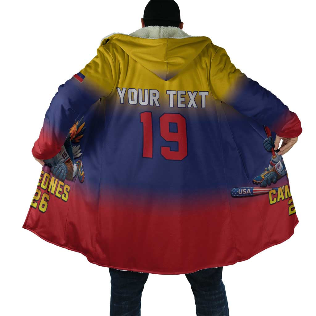 Custom Venezuela Baseball Campeones 2026 Cloak Turpial Mascot Champion Pride