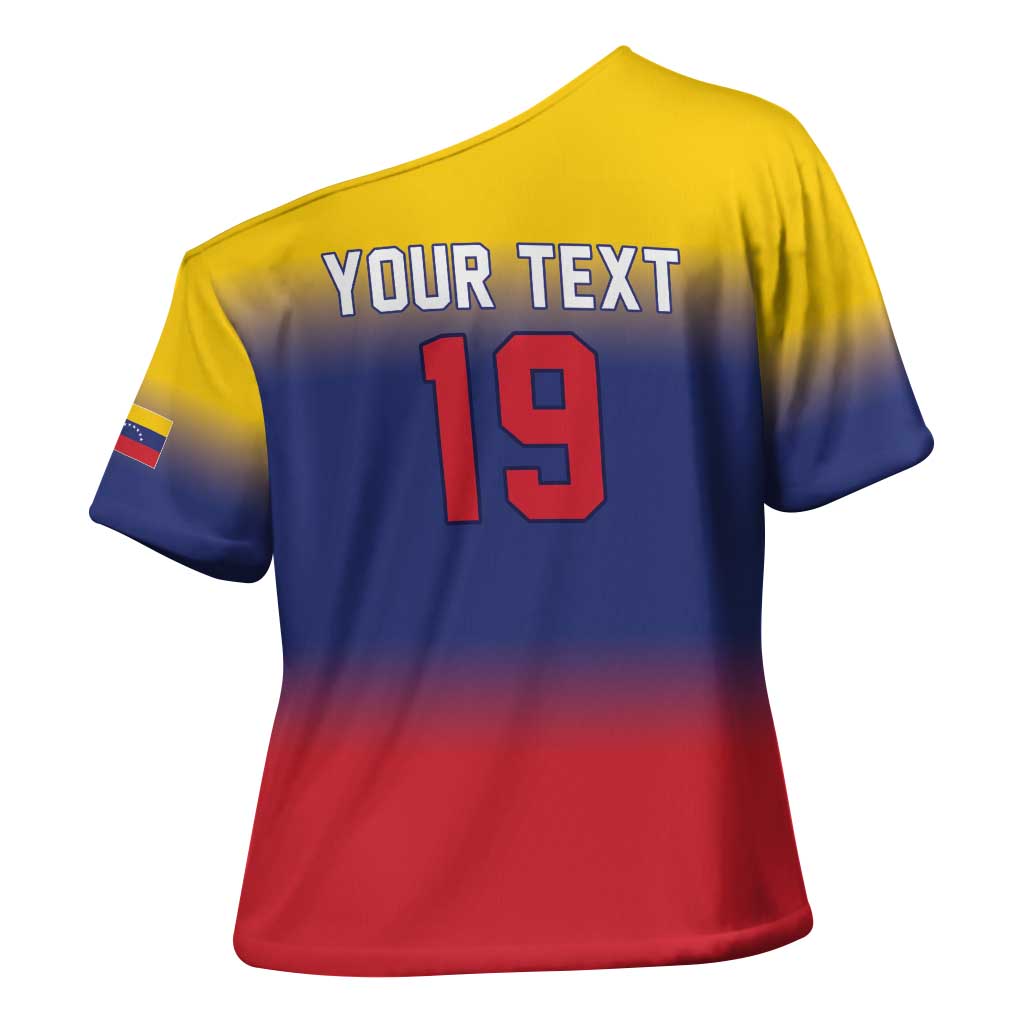 Custom Venezuela Baseball Campeones 2026 Cross Shoulder Shirt Turpial Mascot Champion Pride