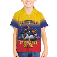 Custom Venezuela Baseball Campeones 2026 Hawaiian Shirt Turpial Mascot Champion Pride