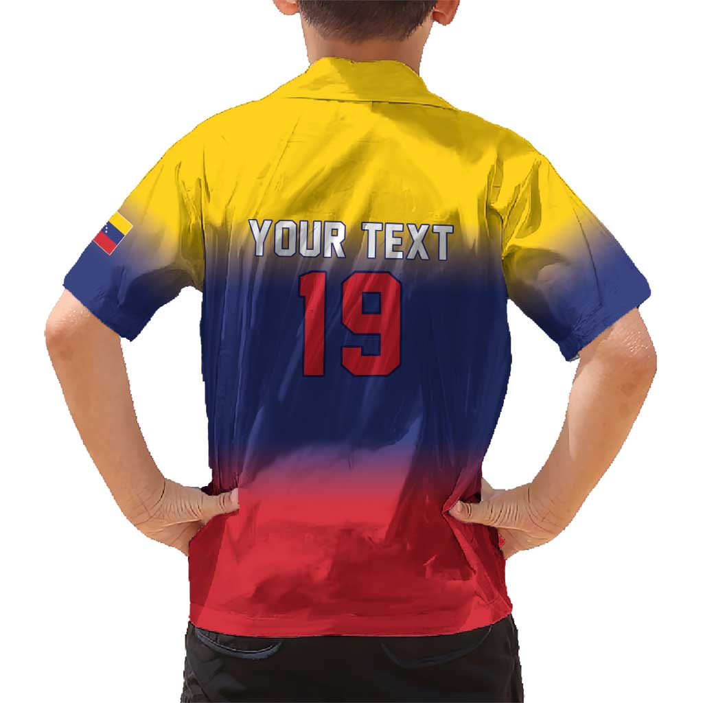 Custom Venezuela Baseball Campeones 2026 Kid Hawaiian Shirt Turpial Mascot Champion Pride