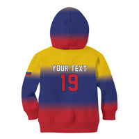 Custom Venezuela Baseball Campeones 2026 Kid Hoodie Turpial Mascot Champion Pride