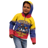 Custom Venezuela Baseball Campeones 2026 Kid Hoodie Turpial Mascot Champion Pride