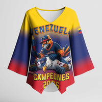 Custom Venezuela Baseball Campeones 2026 Kimono Sleeve Blouse Turpial Mascot Champion Pride