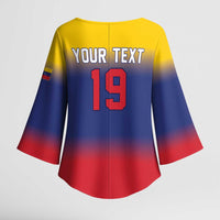 Custom Venezuela Baseball Campeones 2026 Kimono Sleeve Blouse Turpial Mascot Champion Pride