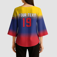 Custom Venezuela Baseball Campeones 2026 Kimono Sleeve Blouse Turpial Mascot Champion Pride