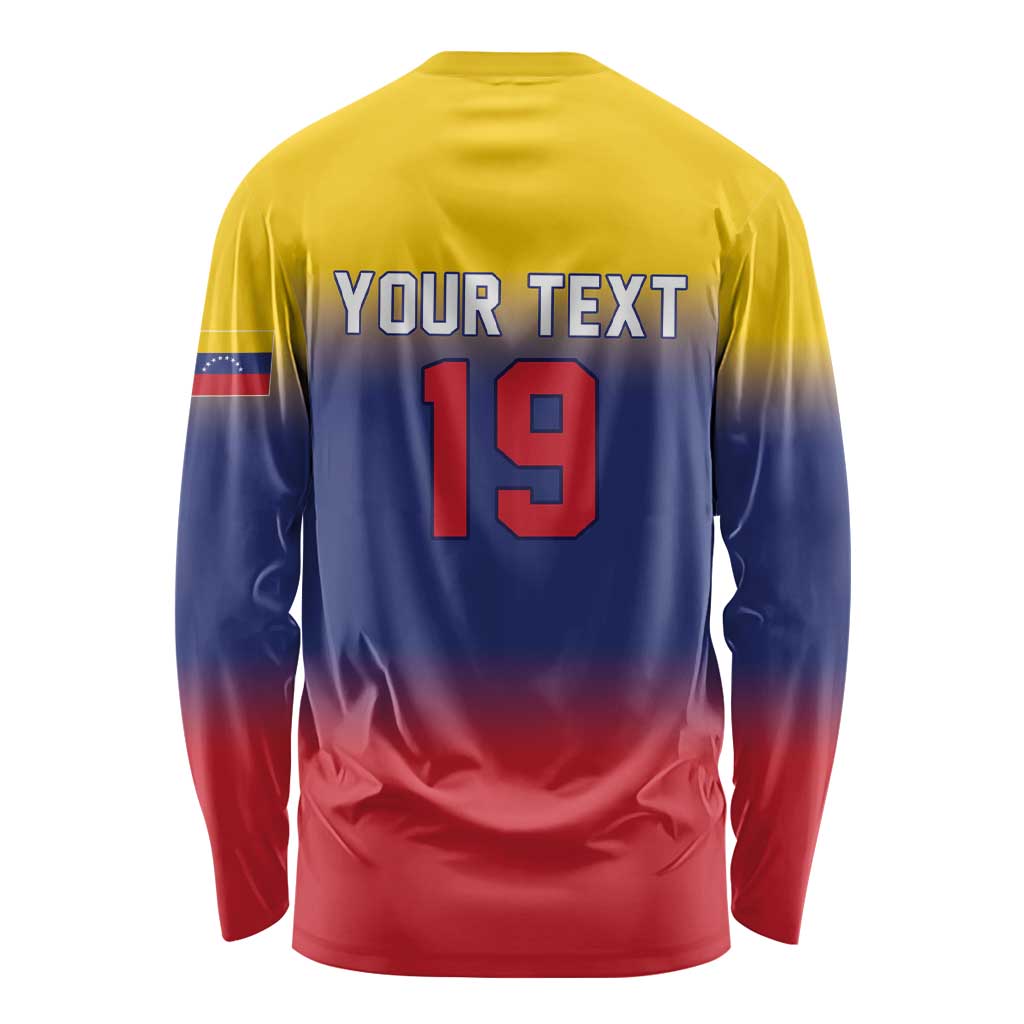 Custom Venezuela Baseball Campeones 2026 Long Sleeve Shirt Turpial Mascot Champion Pride