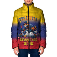 Custom Venezuela Baseball Campeones 2026 Padded Jacket Turpial Mascot Champion Pride