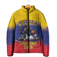 Custom Venezuela Baseball Campeones 2026 Padded Jacket Turpial Mascot Champion Pride