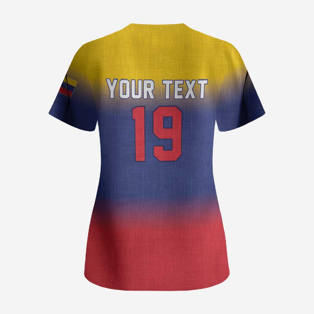 Custom Venezuela Baseball Campeones 2026 Scrub Top Turpial Mascot Champion Pride