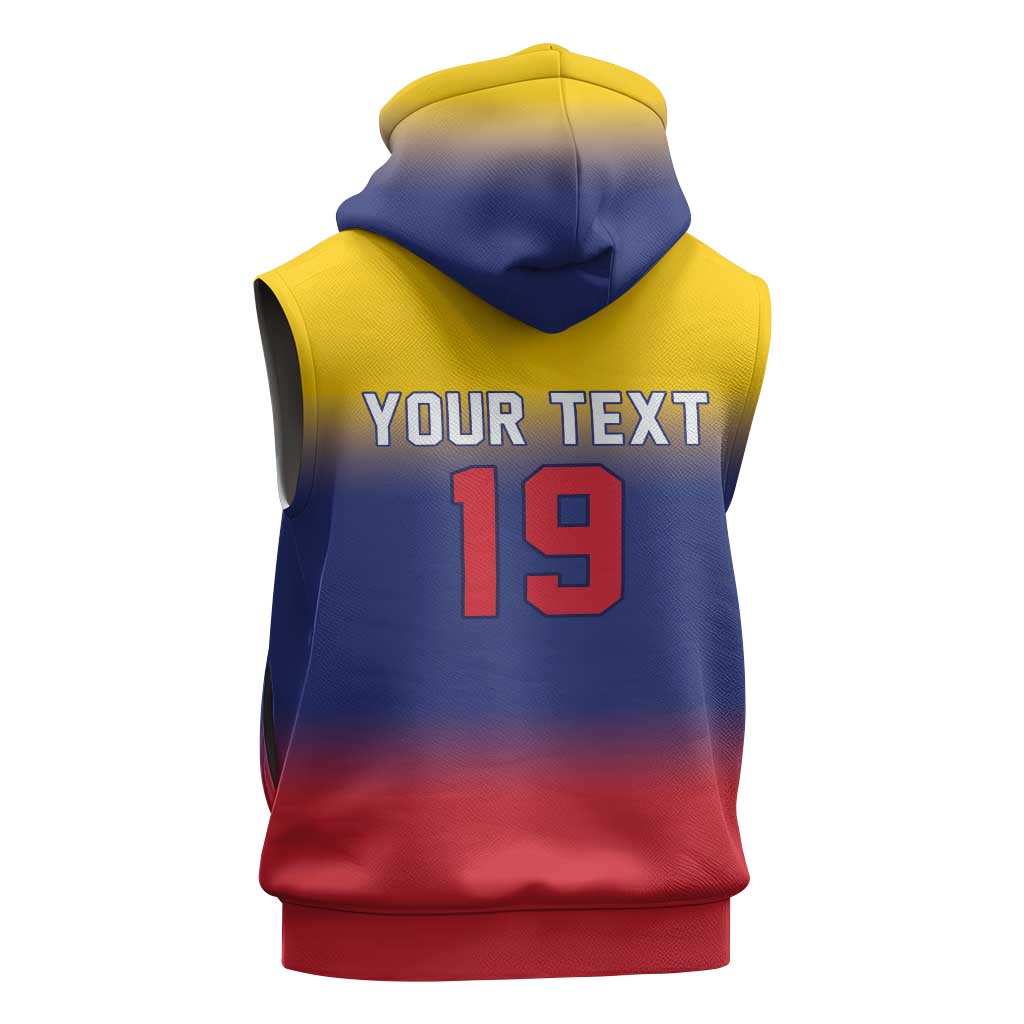 Custom Venezuela Baseball Campeones 2026 Sleeveless Hoodie Turpial Mascot Champion Pride