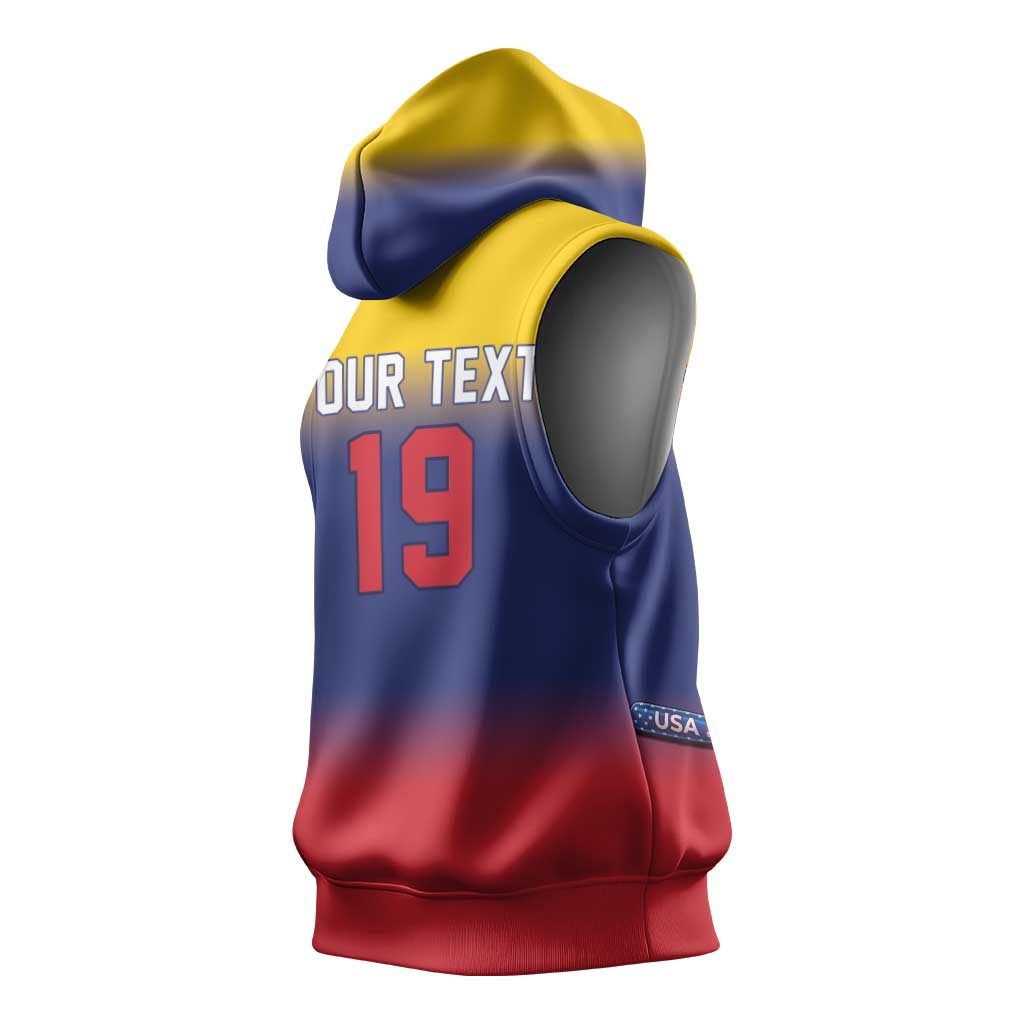 Custom Venezuela Baseball Campeones 2026 Sleeveless Hoodie Turpial Mascot Champion Pride