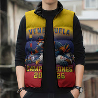 Custom Venezuela Baseball Campeones 2026 Sleeveless Puffer Jacket Turpial Mascot Champion Pride