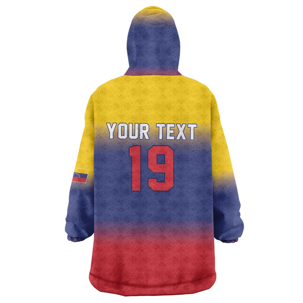 Custom Venezuela Baseball Campeones 2026 Wearable Blanket Hoodie Turpial Mascot Champion Pride
