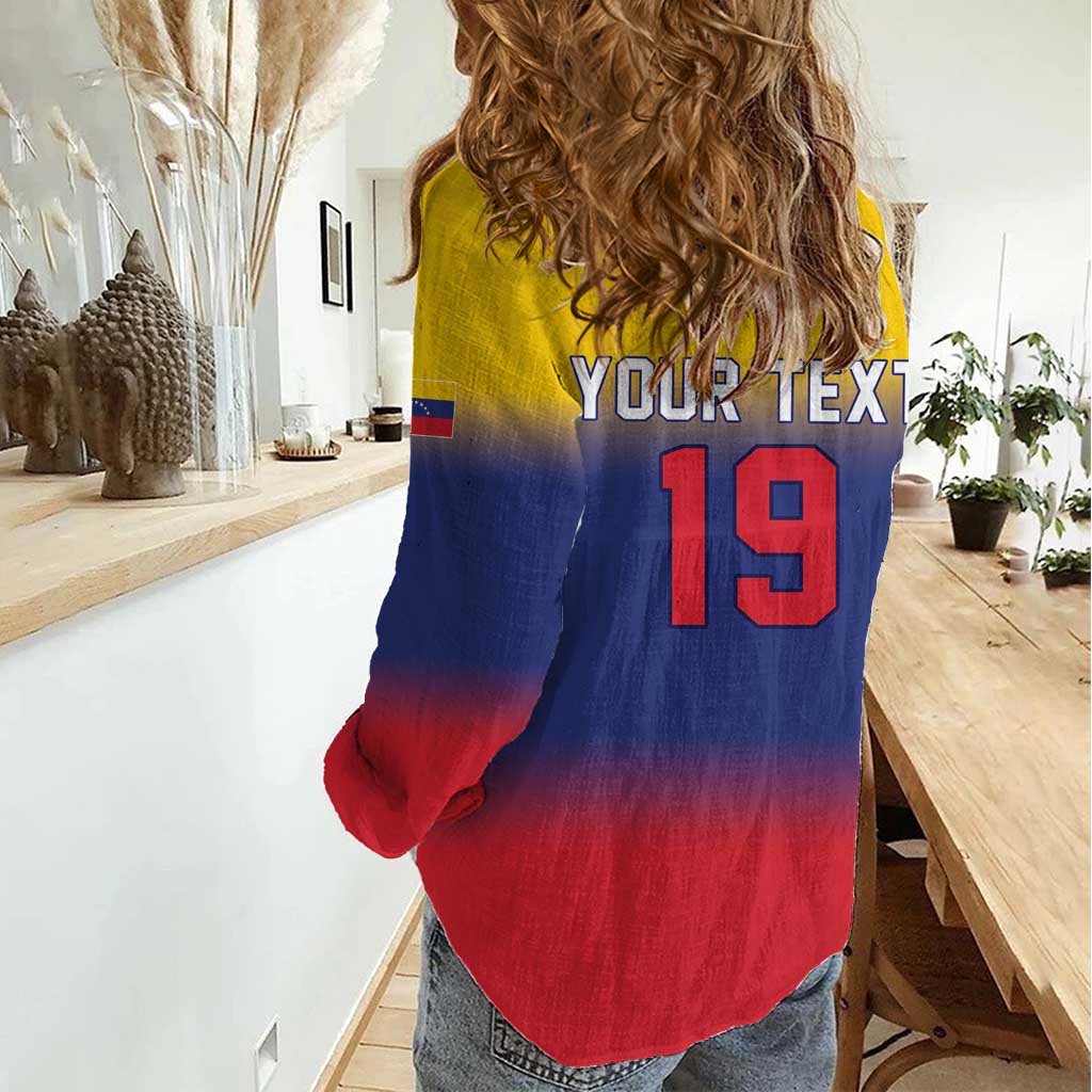 Custom Venezuela Baseball Campeones 2026 Women Casual Shirt Turpial Mascot Champion Pride