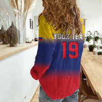 Custom Venezuela Baseball Campeones 2026 Women Casual Shirt Turpial Mascot Champion Pride
